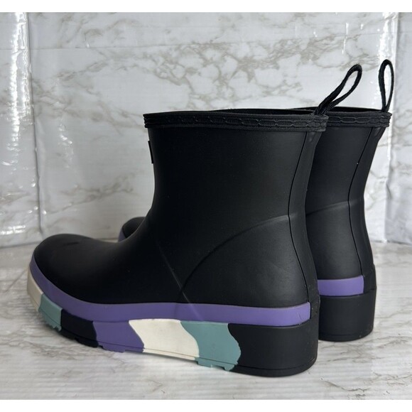 Hunter Black Boots with Purple and Teal Accents - Picture 9 of 9